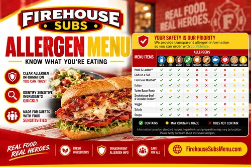 Firehouse Subs Allergen Menu