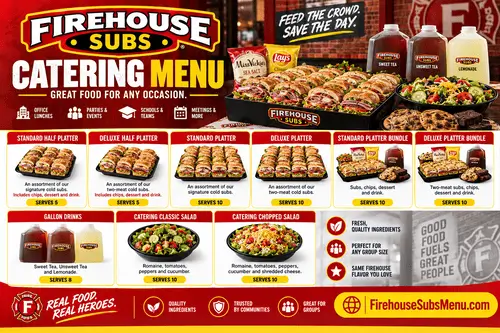 Firehouse Subs Catering Menu