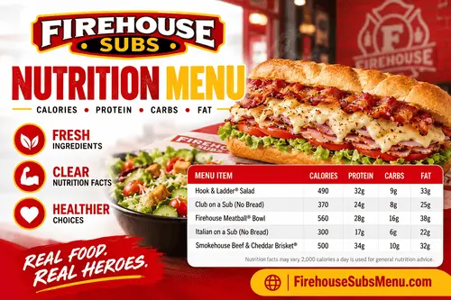 Firehouse Subs Nutrition Menu