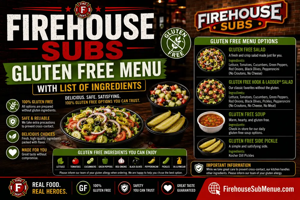 Firehouse Subs Gluten Free Menu