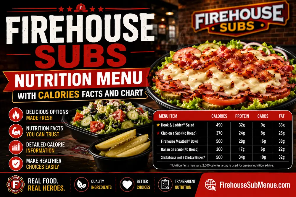 Firehouse Subs Nutrition Menu with Calories Facts And Chart 1 Firehouse Subs Nutrition Menu