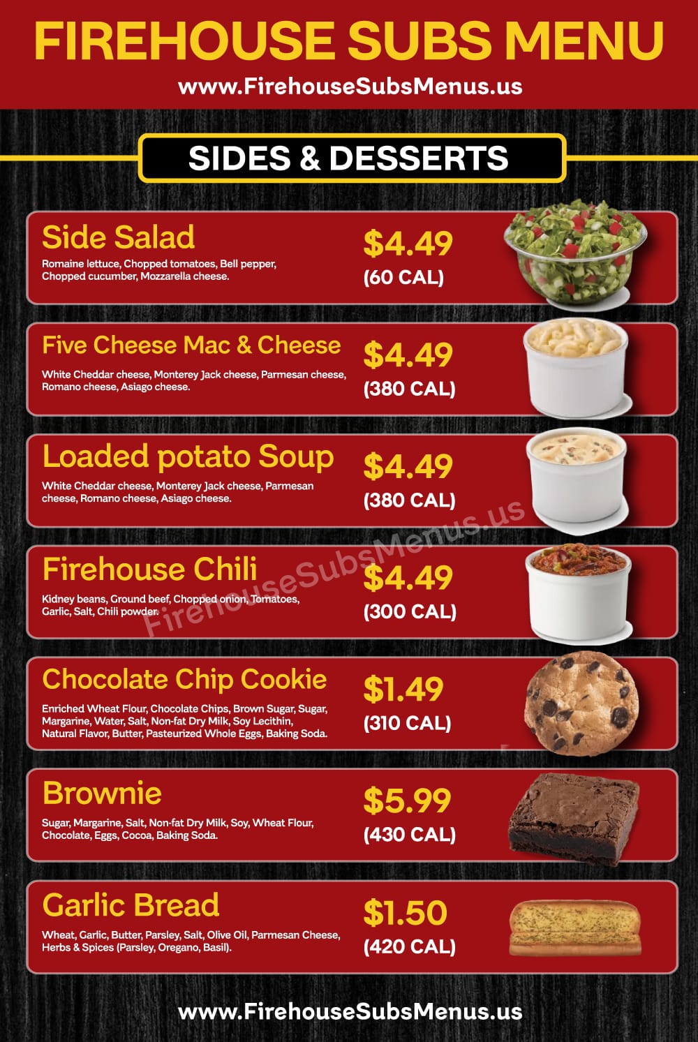 Firehouse Subs Abilene Menu With Prices, Calories, Location & Reviews (2026) 14 Sides & Desserts