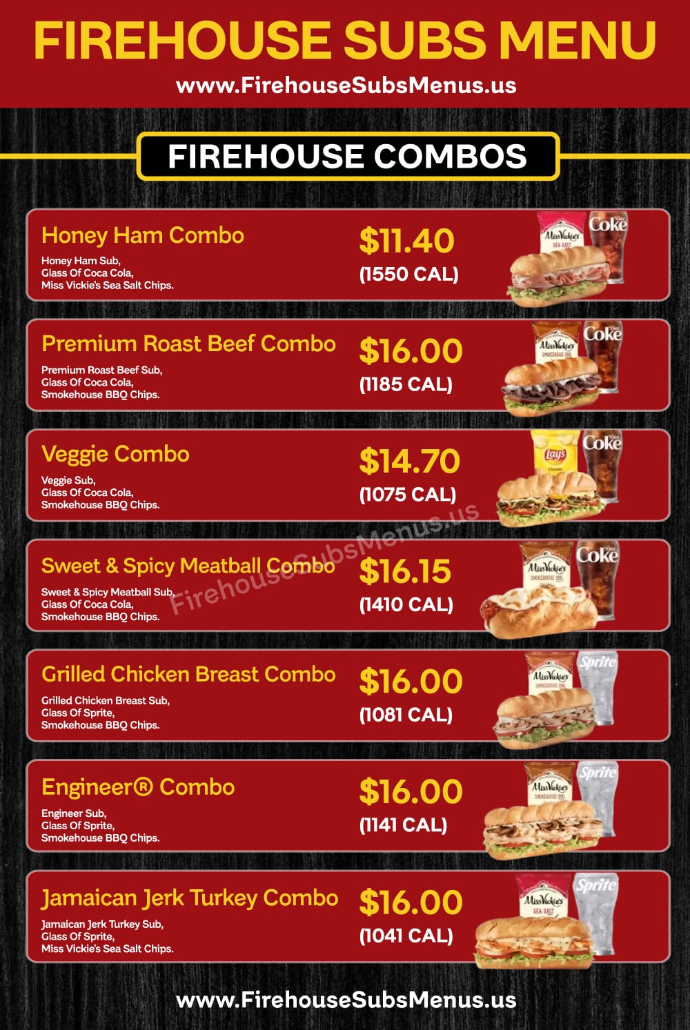 Firehouse Subs Abilene Menu With Prices, Calories, Location & Reviews (2026) 17 Firehouse Combos