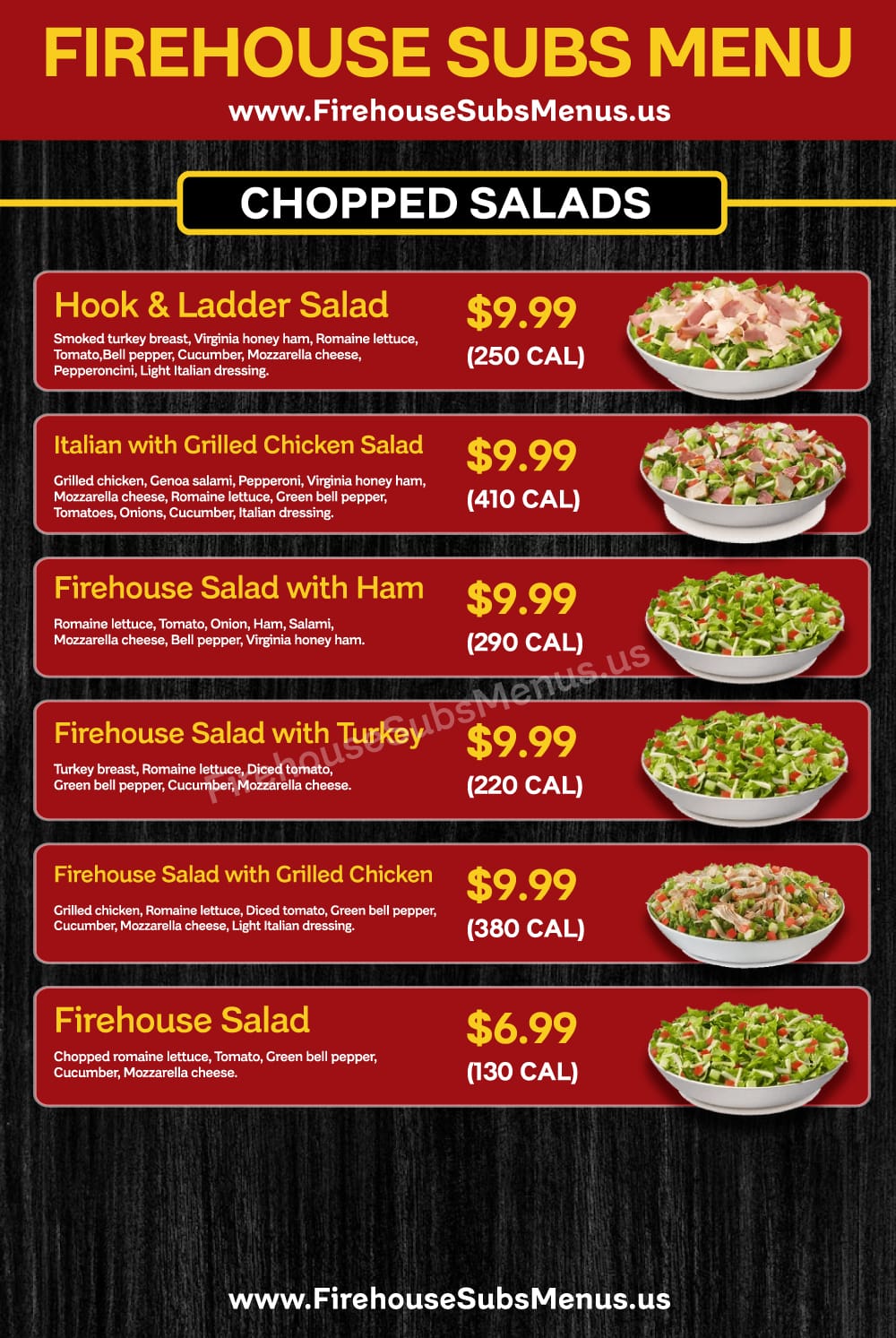 Firehouse Subs Abilene Menu With Prices, Calories, Location & Reviews (2026) 6 Chopped Salads