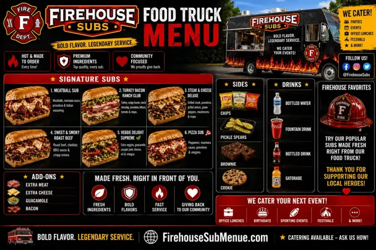 Firehouse Subs Food Truck Menu with Prices and pictures 8 Firehouse Subs Food Truck Menu