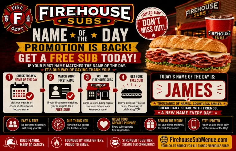 Firehouse Subs Name of the Day