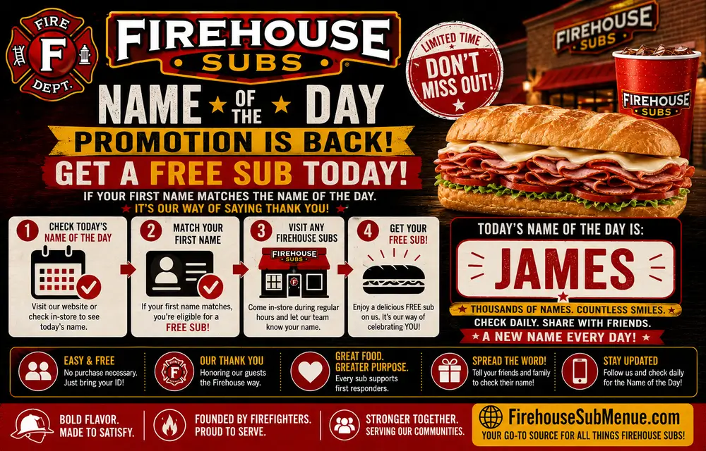 Firehouse Subs Name of the Day