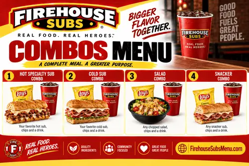 Firehouse Subs Combos Menu
