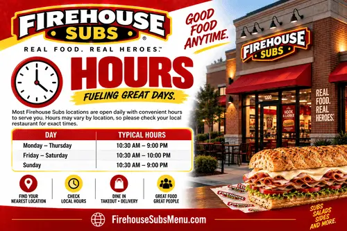 Firehouse Subs Hours