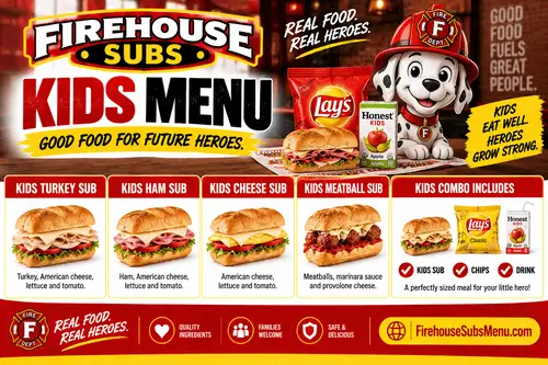Firehouse Subs Kids Menu