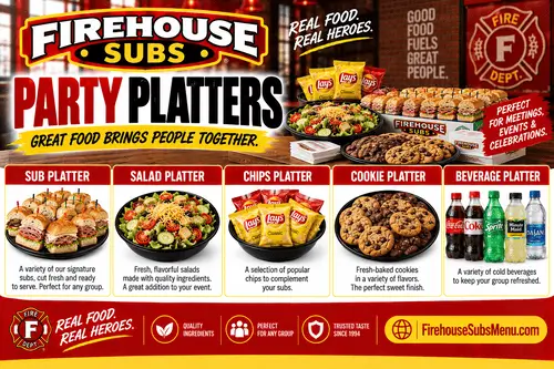 Firehouse Subs Party Platters Menu