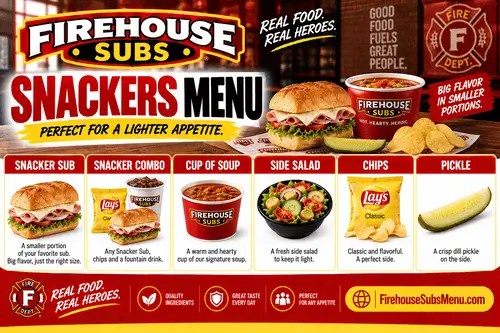 Firehouse Subs Snackers Menu