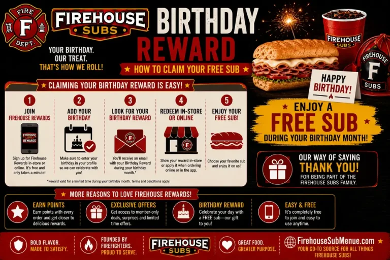 Firehouse Subs Birthday Reward