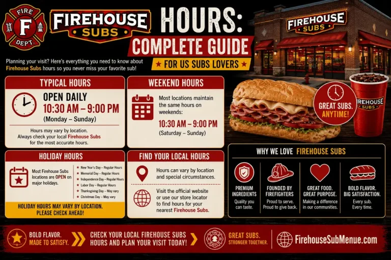 Firehouse Subs Hours