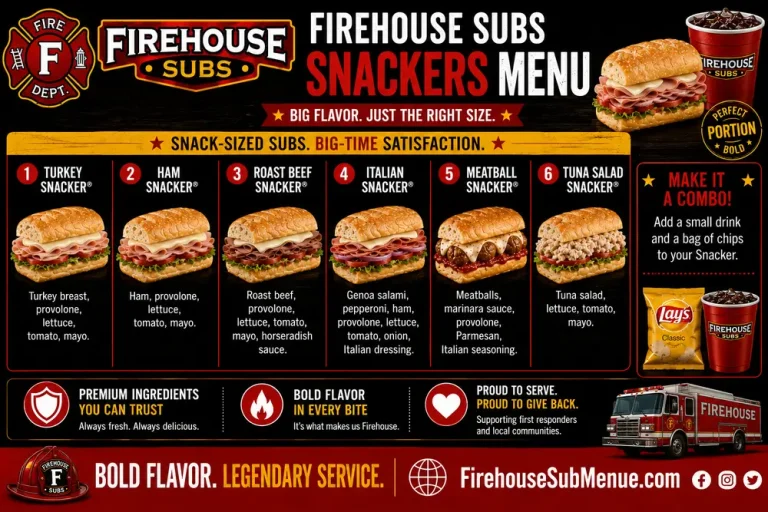 Firehouse Subs Snackers Menu with Prices and pictures 8 Firehouse Subs Snackers Menu