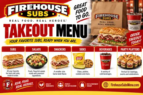 Firehouse Subs Takeout Menu