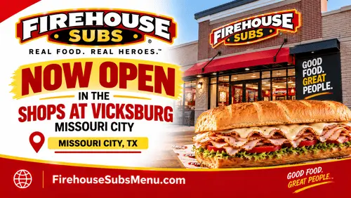 Firehouse Subs now open in the Shops at Vicksburg, Missouri City