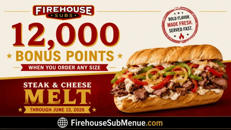 Firehouse Subs Offering 12,000 Bonus Points