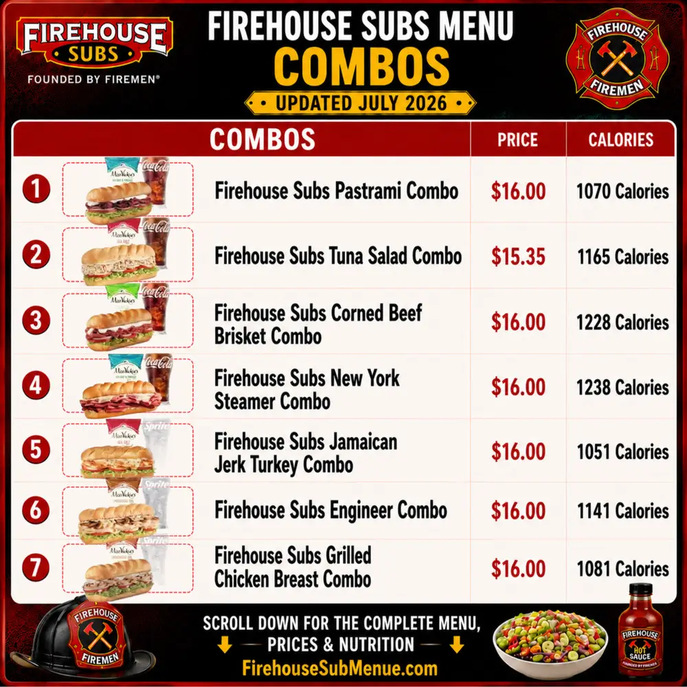 Firehouse Subs Menu Combos
